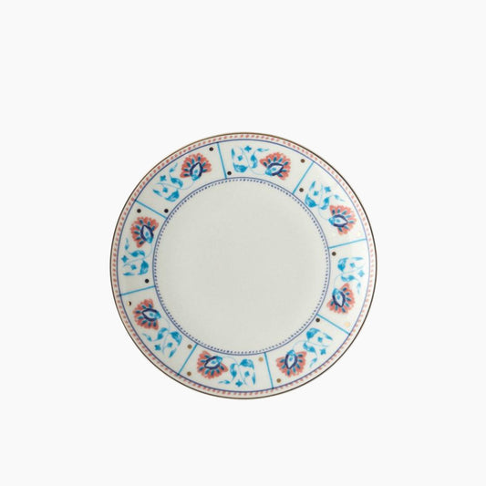 EH Living Carnival Leaves Bone Porcelain Cake Plate 20 cm Colored