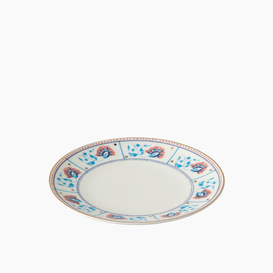 EH Living Carnival Leaves Bone Porcelain Cake Plate 20 cm Colored