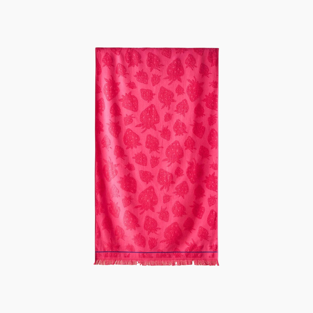 EH Sweet Strawberry Cotton Beach Towel 70X140 Cm Fuchsia