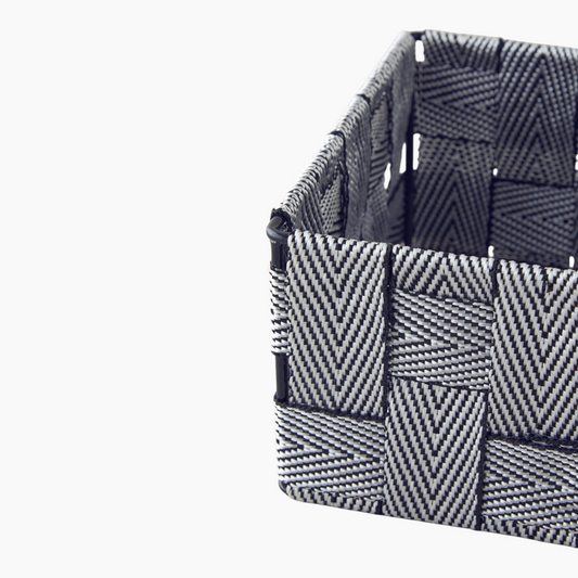 EH Living Shine Basket 14x14x7 cm Black - White
