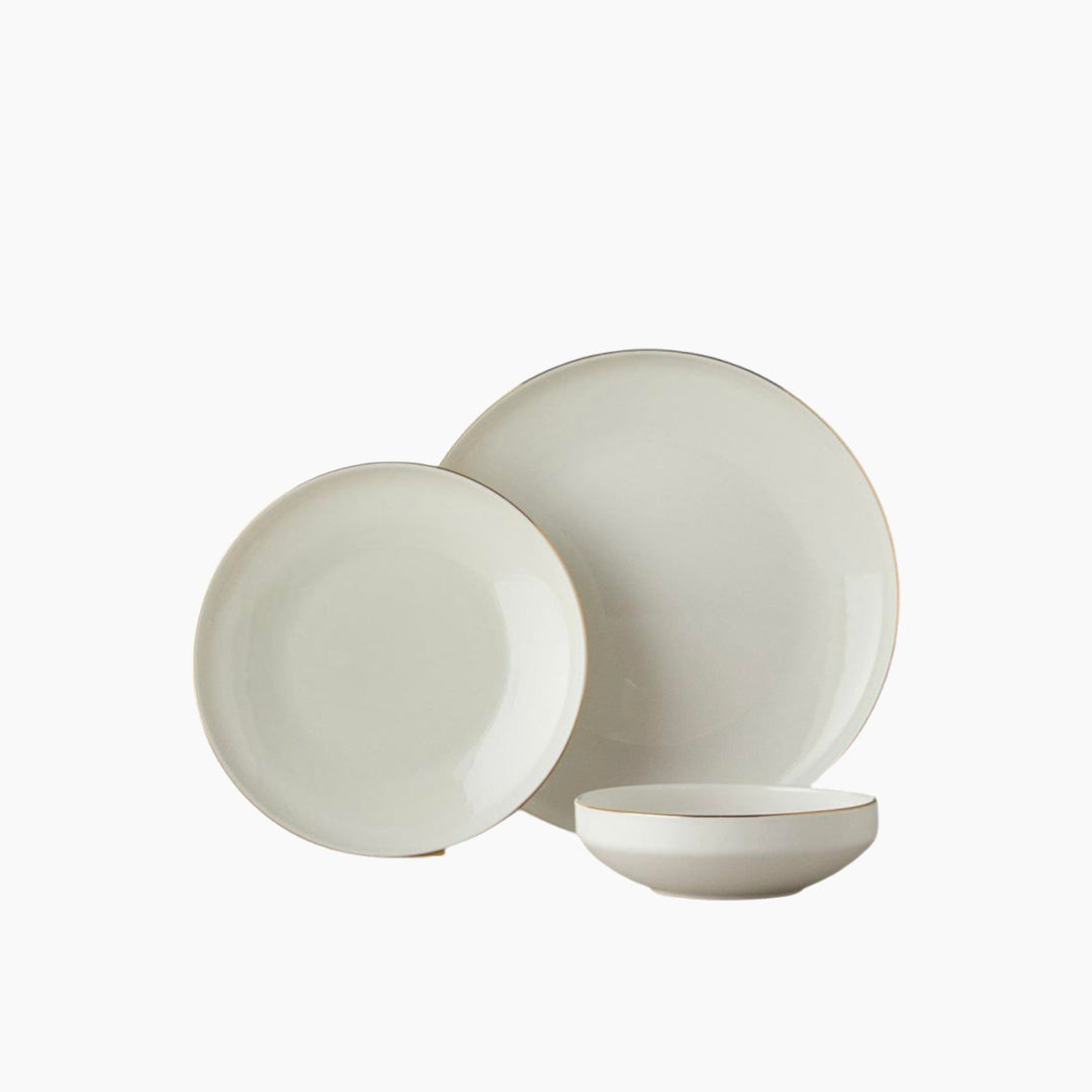 EH Living Torino Porcelain With Deep Plate Table Set 18 Pieces, 6 Servings