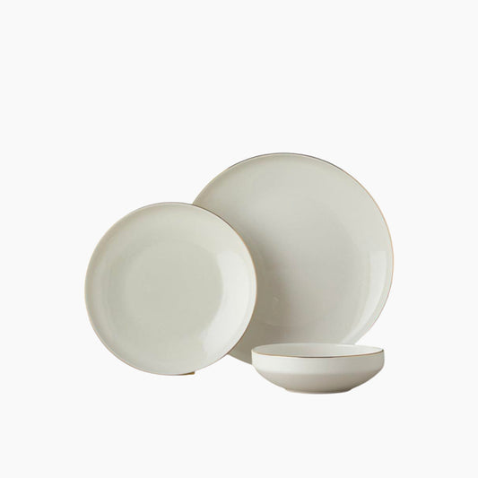 EH Living Torino Porcelain With Deep Plate Table Set 18 Pieces, 6 Servings