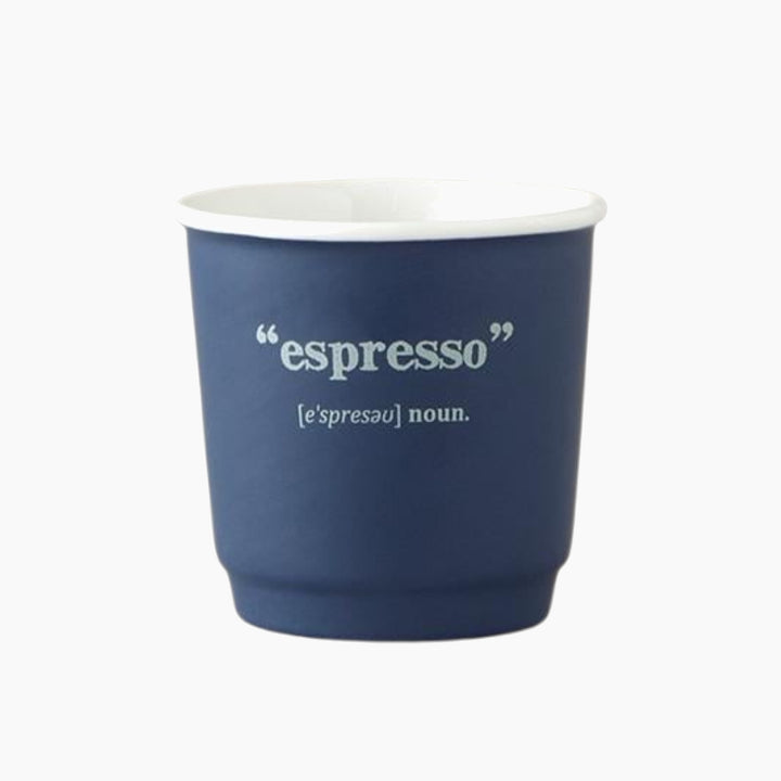 EH Phoebe New Bone China Espresso Cup - 2 Pieces 2 Servings Cup 90 Ml Navy Blue - Cream