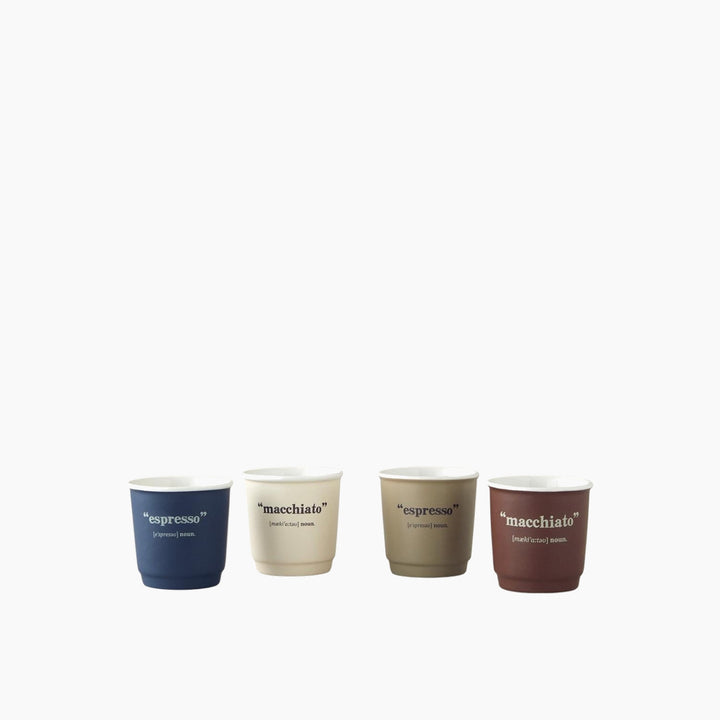 EH Phoebe New Bone China Espresso Cup - 2 Pieces 2 Servings Cup 90 Ml Navy Blue - Cream