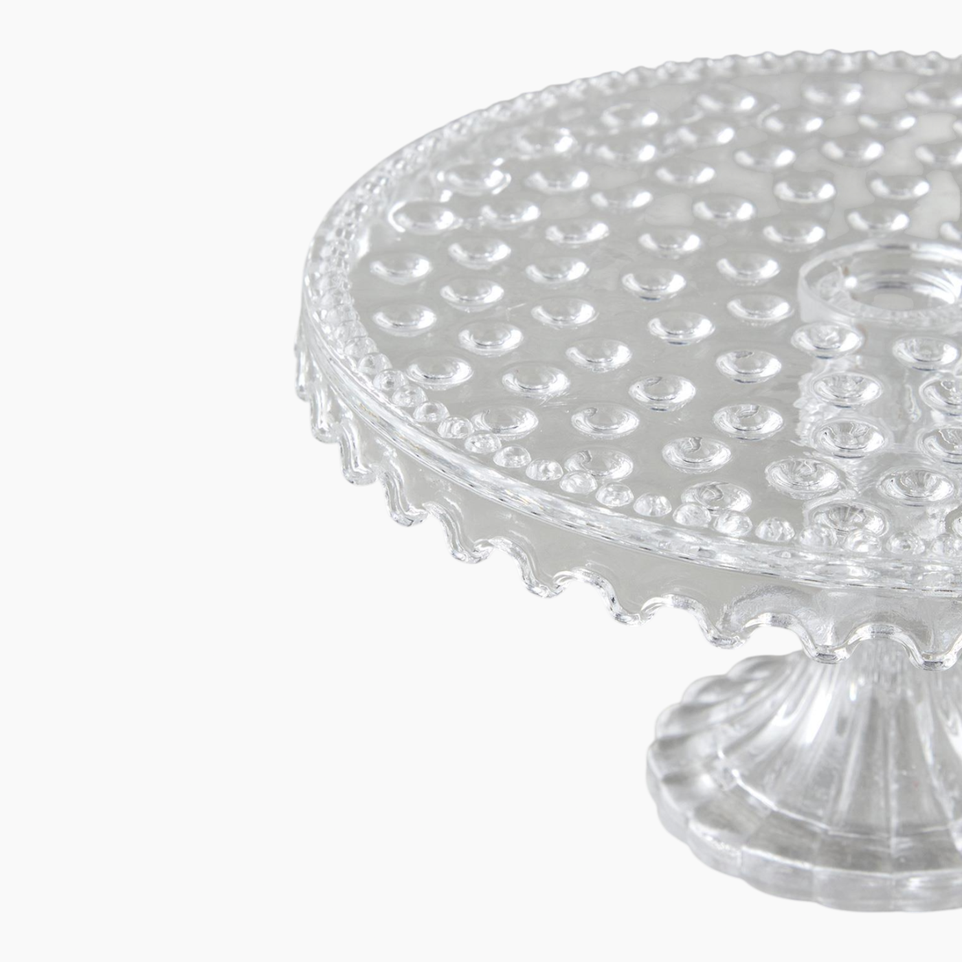 EH Living Bubbles Glass Cake Stand Transparent EH Living Bubbles Glass Cake Stand Transparent