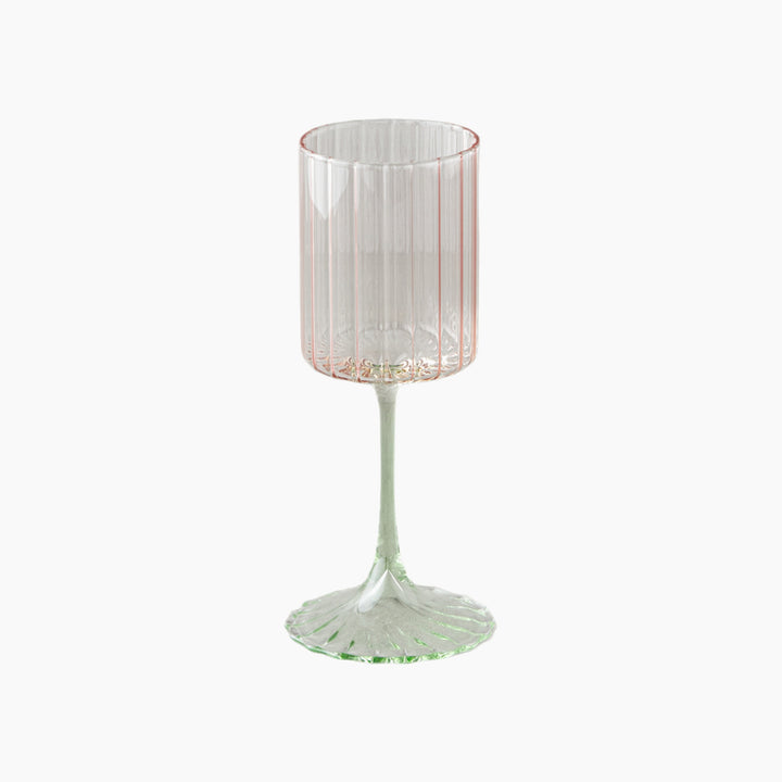 EH Glimmer Glass 2 Pcs Chalice 250 Ml Pink - Green