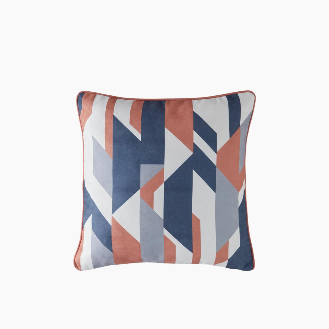 EH Living Grid Double Sided Toss Pillow Cover 45x45 cm Navy Blue - Brick