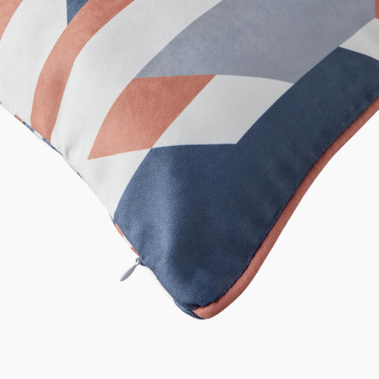 EH Living Grid Double Sided Toss Pillow Cover 45x45 cm Navy Blue - Brick