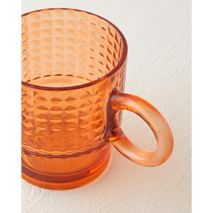 Gloss Glass 2 Pcs Mug 300 Ml Amber