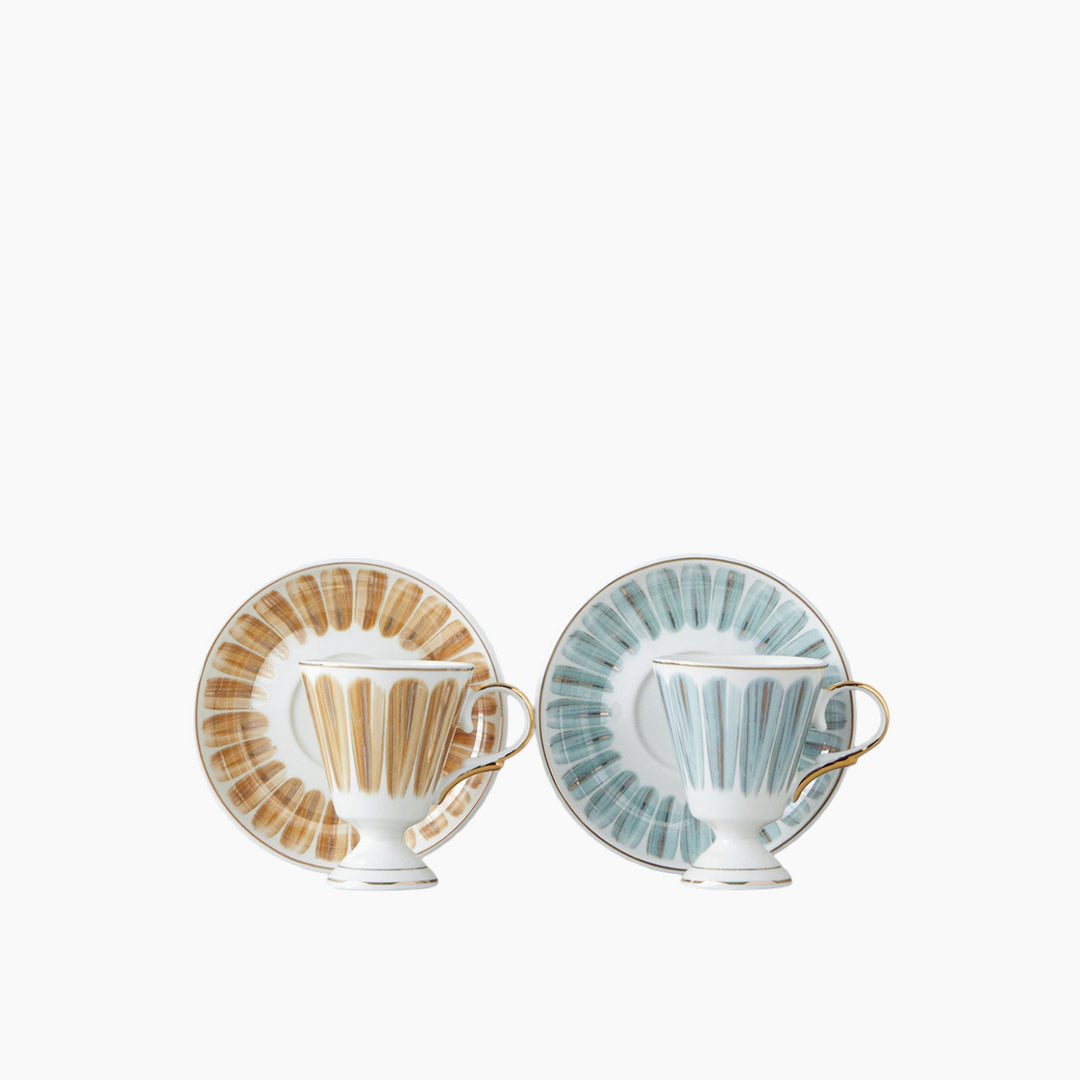 EH Winnie Porcelain 4 Pieces 2 Servings Coffee Cup Set 90 Ml