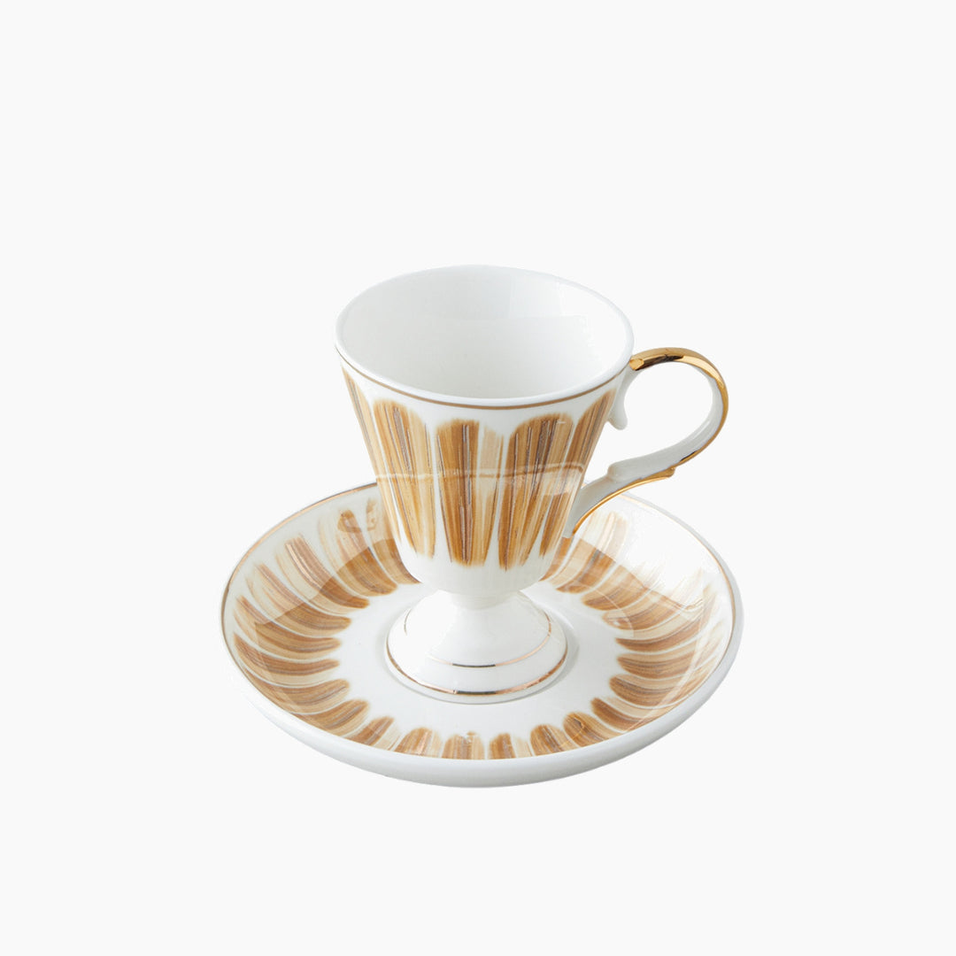 EH Winnie Porcelain 4 Pieces 2 Servings Coffee Cup Set 90 Ml
