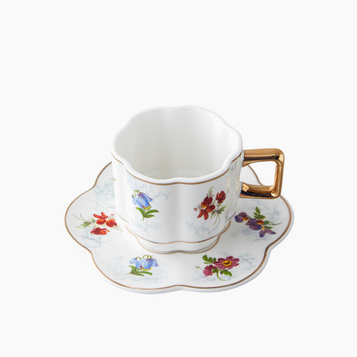 EH Celestia Porcelain 4 Pieces 2 Servings Coffee Cup Set 90 Ml Colored