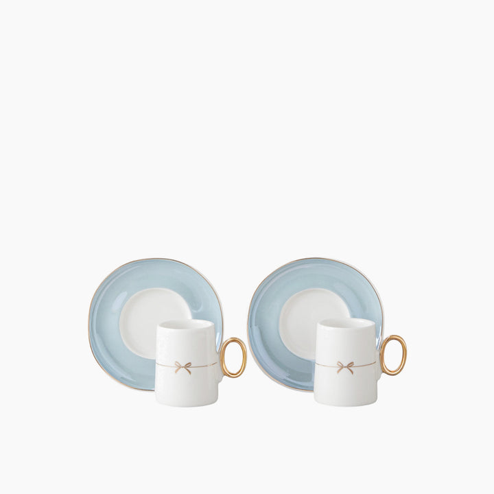 EH Selene Porcelain 4 Pieces 2 Servings Coffee Cup Set 80 Ml