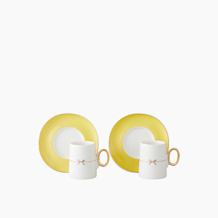 EH Selene Porcelain 4 Pieces 2 Servings Coffee Cup Set 80 Ml