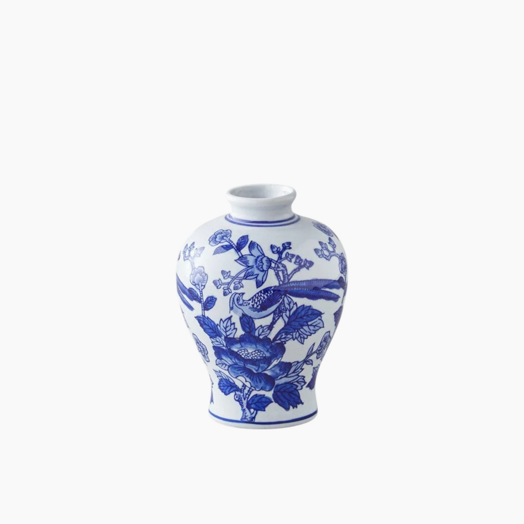 EH Living Glance Vase Blue - White