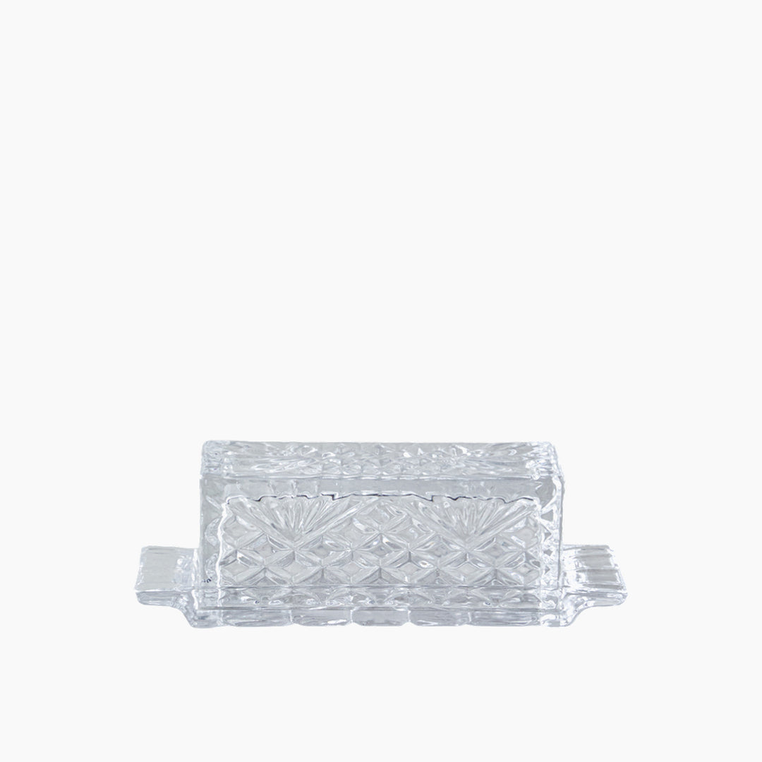 EH Living Cosmic Glass Butter Dish 21x8x7 cm Transparent