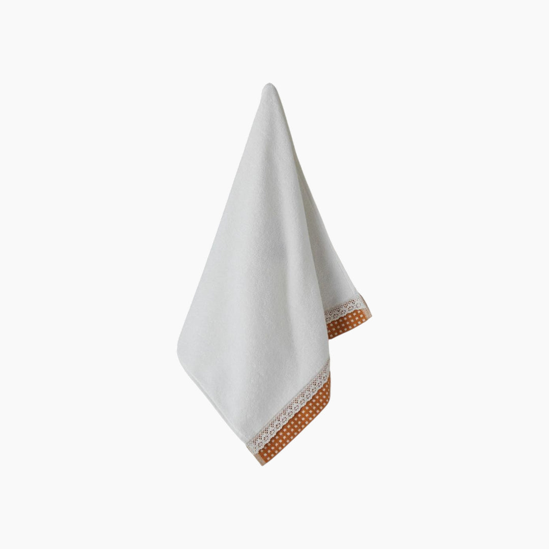 EH Living Petite Checked Cotton Crocheted Face Towel 50x80 cm