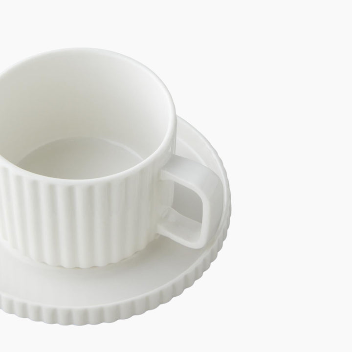 EH Lunara Porcelain 4 Pieces 2 Servings Tea Cup Set 220 Ml White