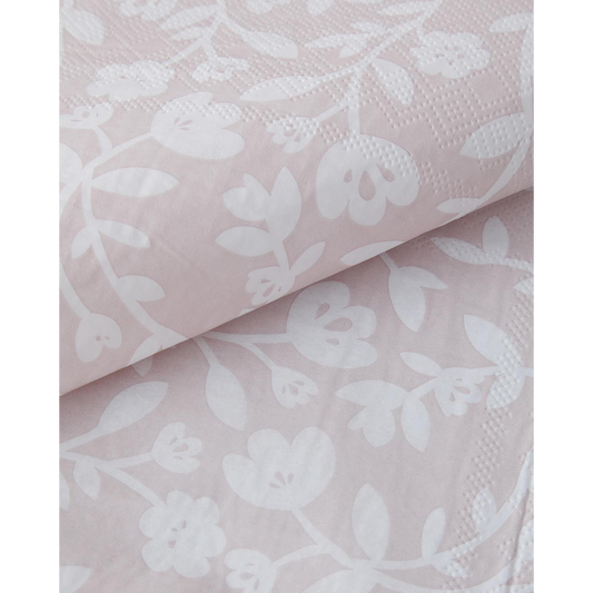 EH Living Pinklet Paper 20 قطعة منديل 33x33 سم وردي - أبيض