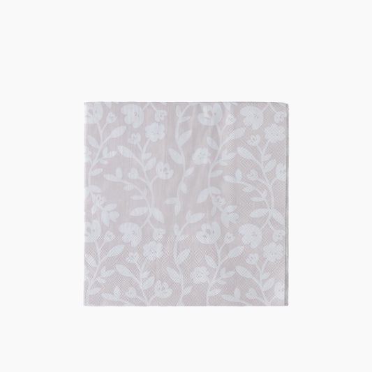 EH Living Pinklet Paper 20 قطعة منديل 33x33 سم وردي - أبيض