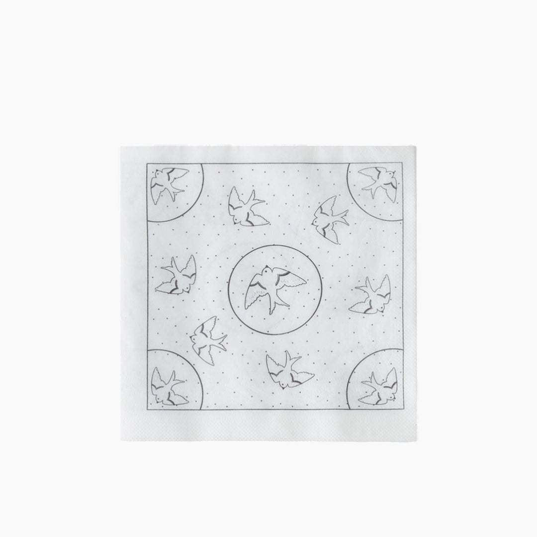 EH Living Skylith Paper 20 pcs Napkin 33x33 cm Black - White