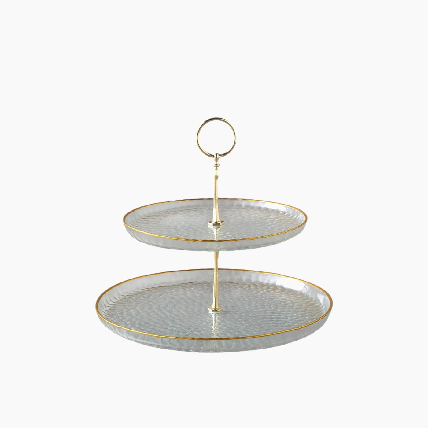EH Living Golden Glow Glass Cookie Stand 21+28 cm Transparent - Gold