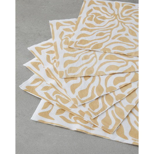 EH Living Fleurwave مناديل ورقية 20 قطعة 33x33 سم بيج