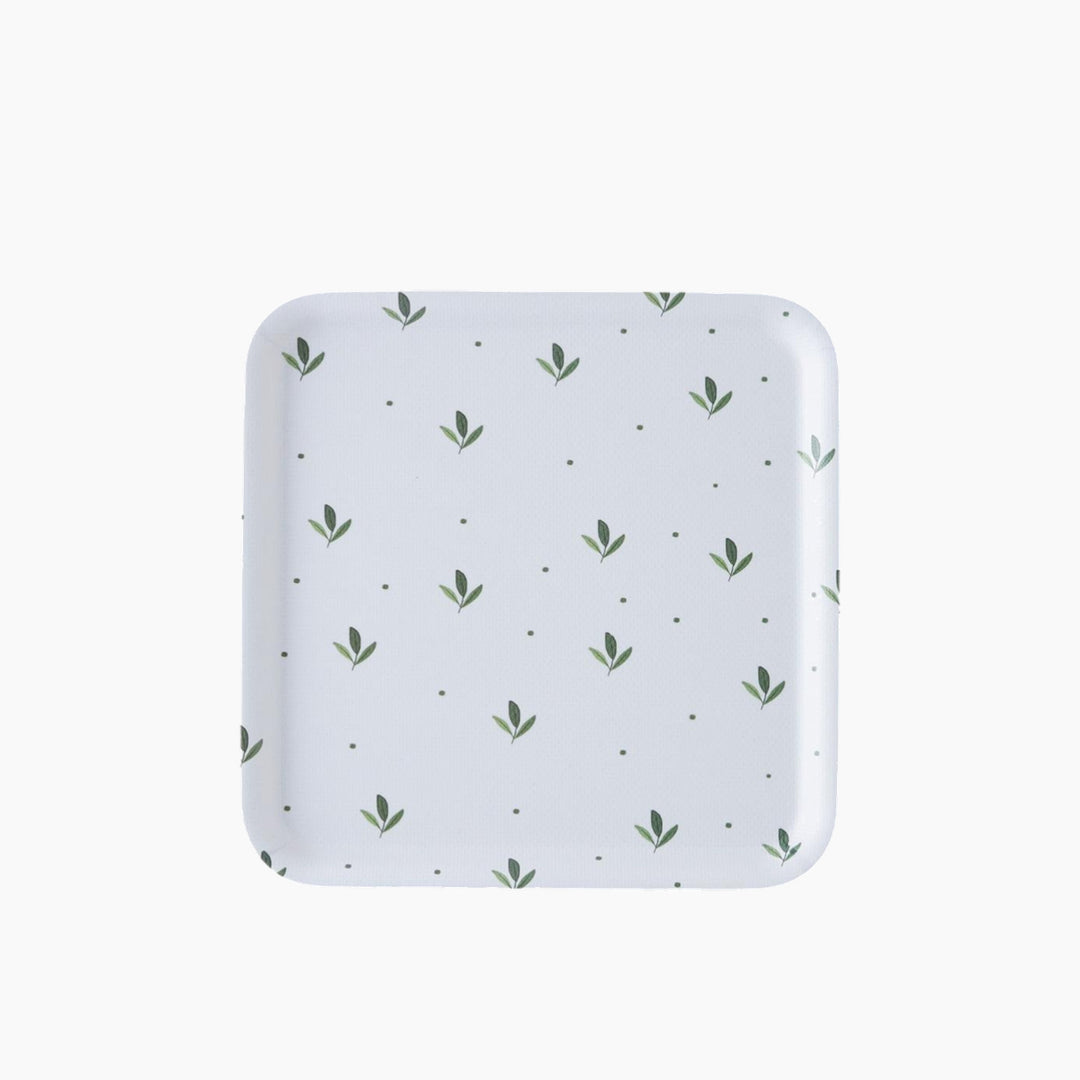 EH Living Feuille Melamine Anti-slip Tray 33x33 cm Green