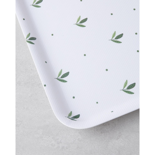 EH Living Feuille Melamine Anti-slip Tray 33x33 cm Green
