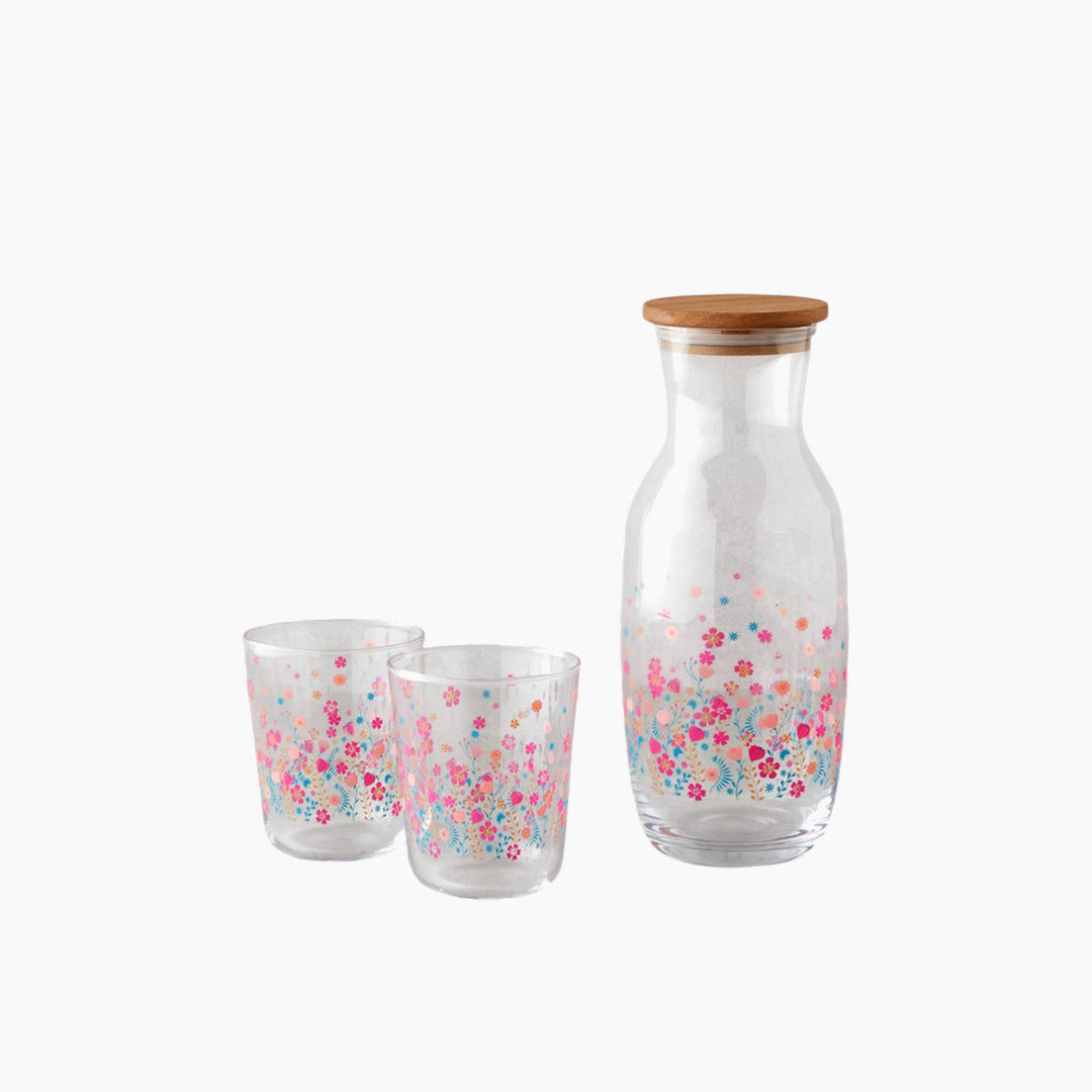 EH Living Auro Glass 3 Pieces Water Set 1000 ml + 315 ml Colored
