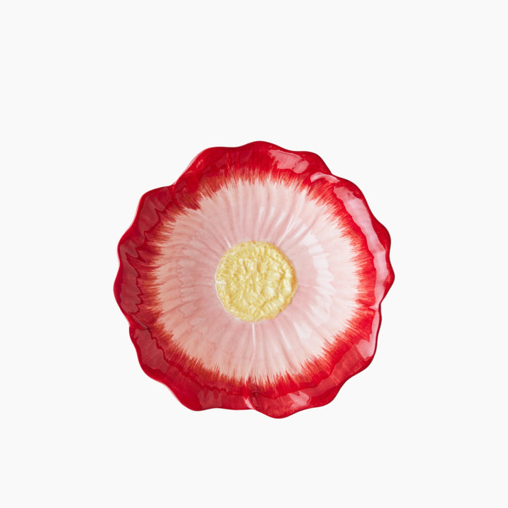 EH Flowerella Dolomite Bowl 22 Cm Red - Pink