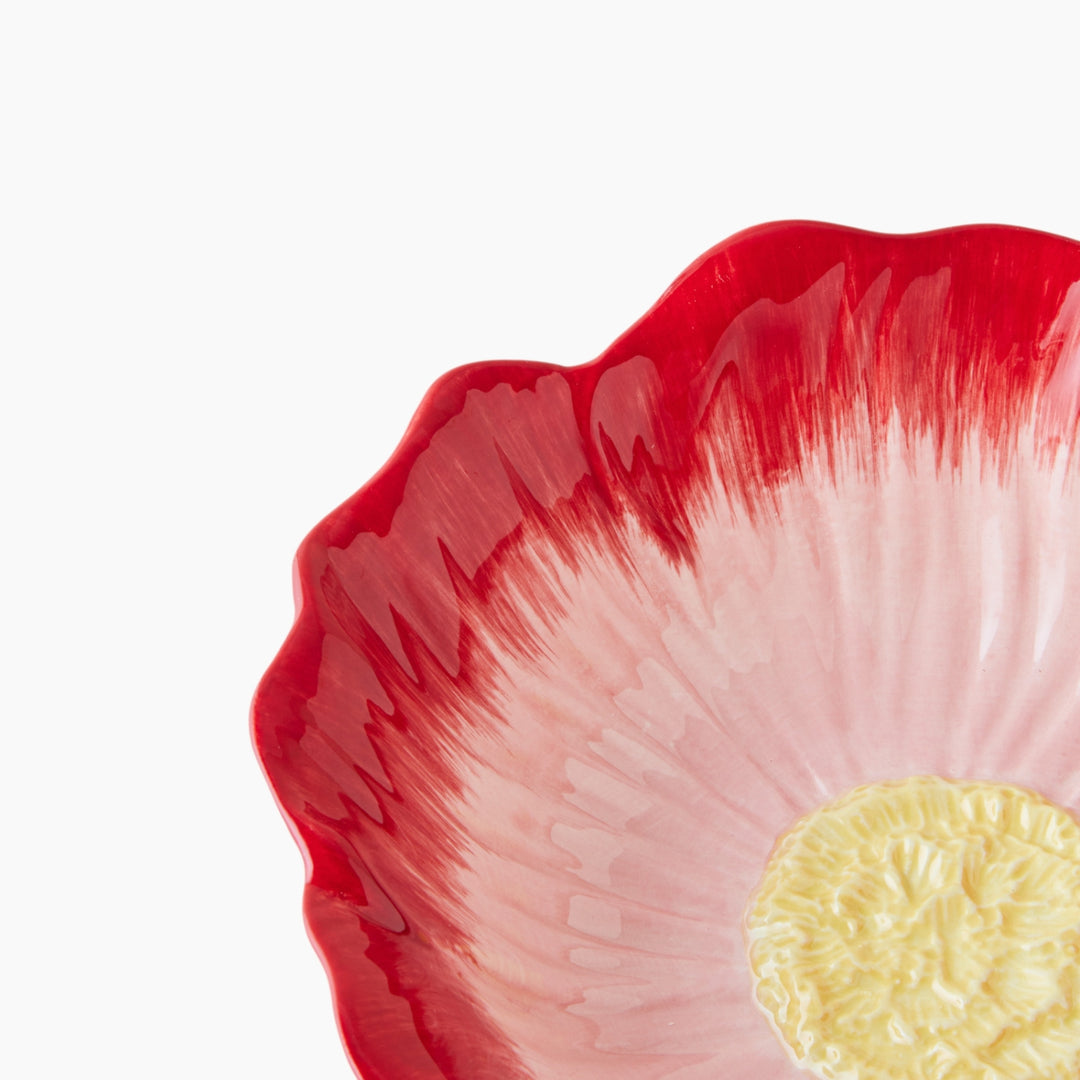 EH Flowerella Dolomite Bowl 22 Cm Red - Pink