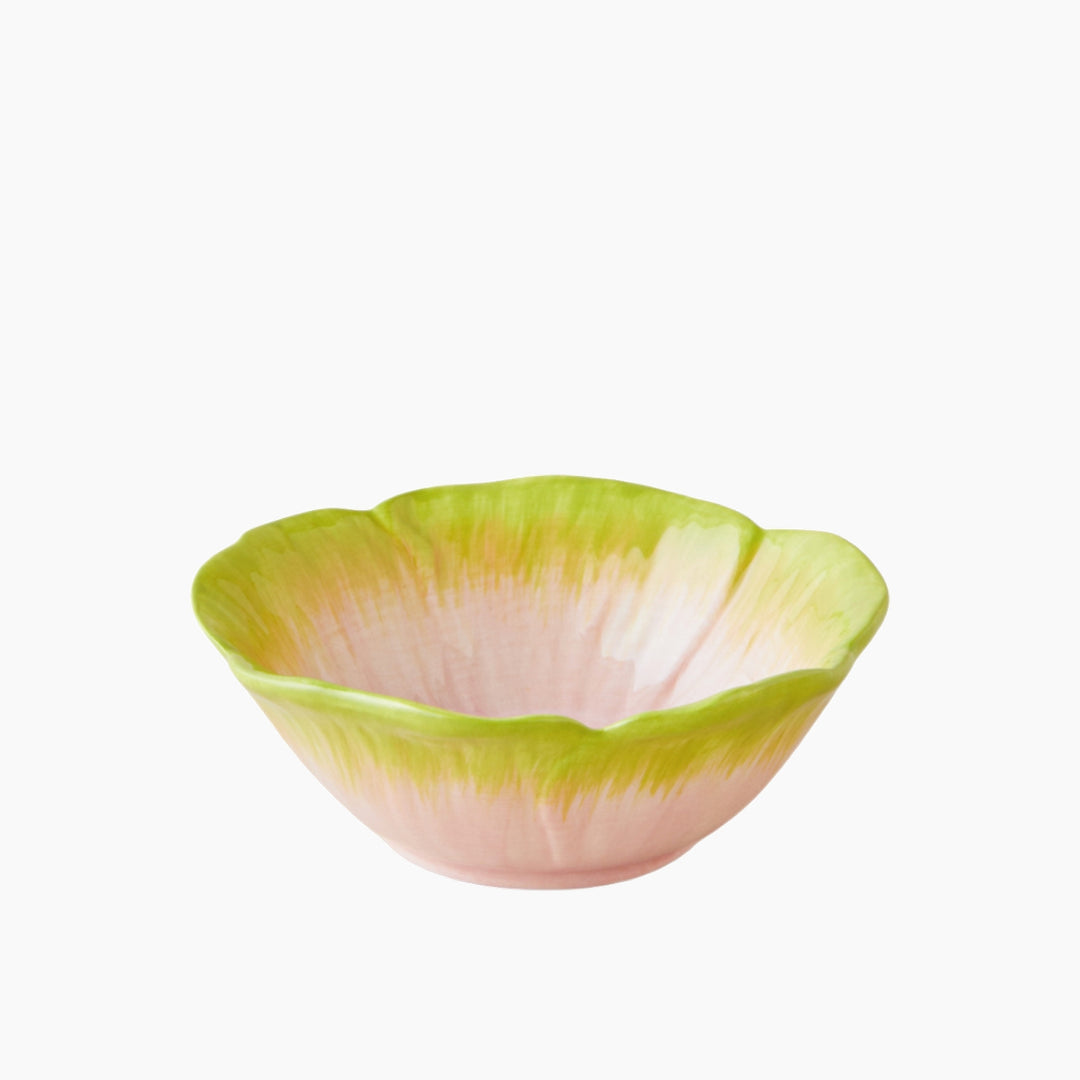 EH Flowerella Dolomite Snack Bowl 11 Cm Pink - Green