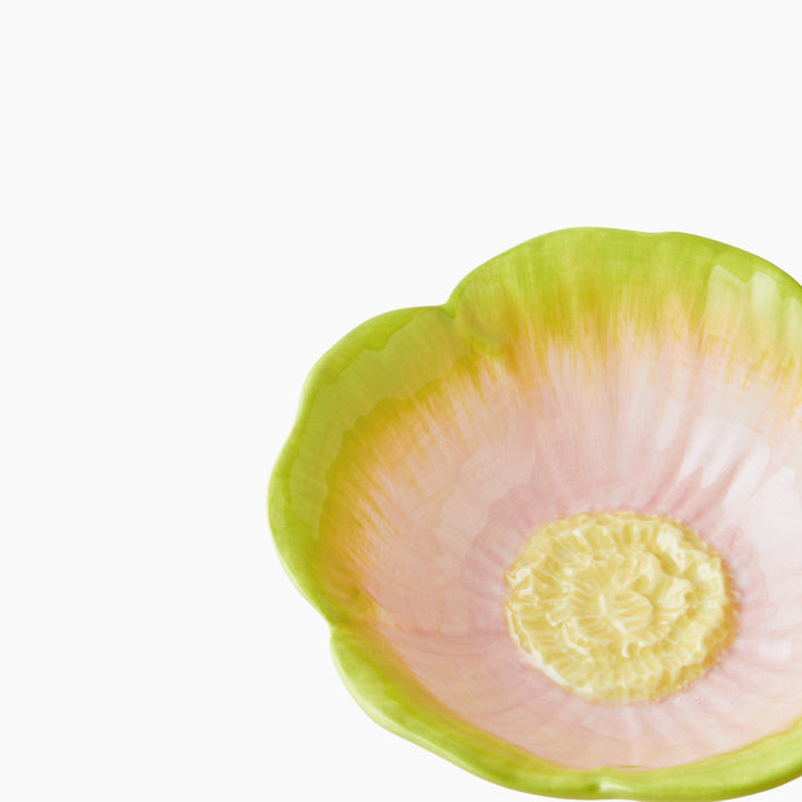 EH Flowerella Dolomite Snack Bowl 11 Cm Pink - Green