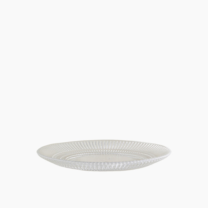 EH Lucent Glass Cake Plate 20 Cm Transparent