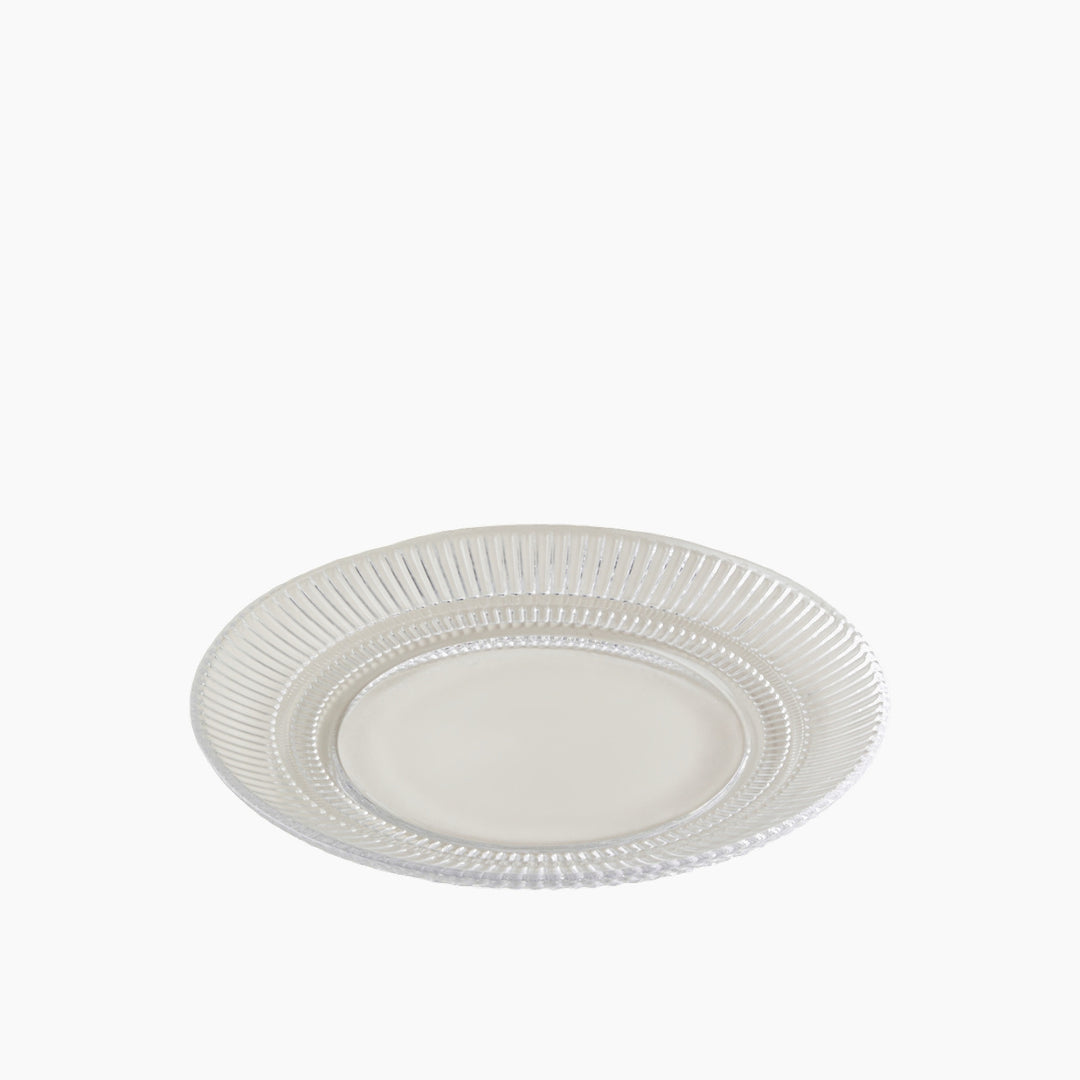 EH Lucent Glass Cake Plate 20 Cm Transparent