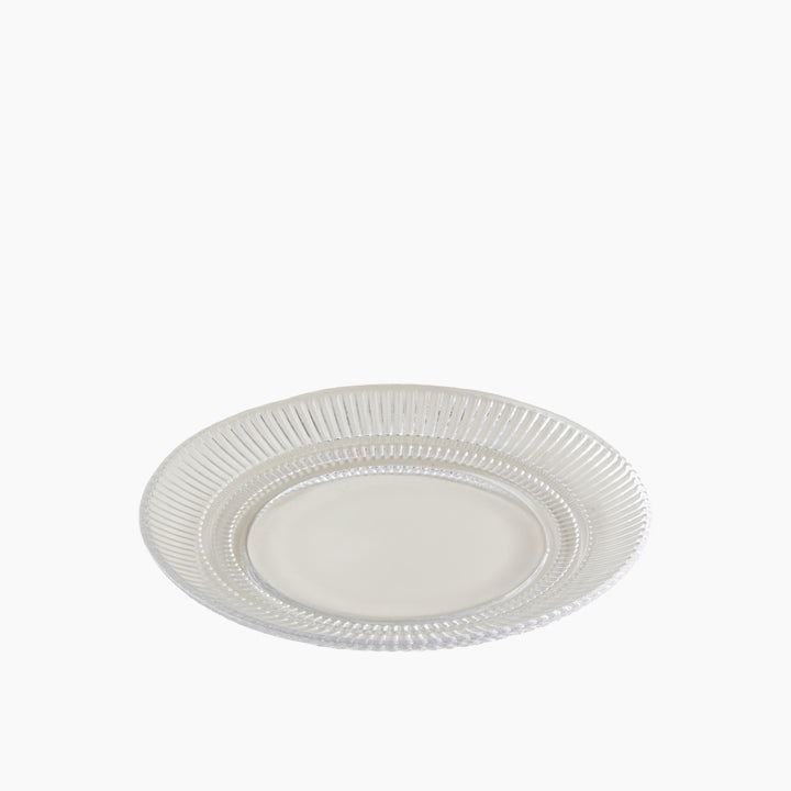 EH Lucent Glass Cake Plate 20 Cm Transparent