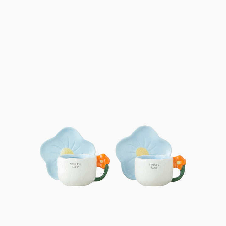 EH Daylora Dolomite 4 Pieces 2 Servings Coffee Cup Set 100 M