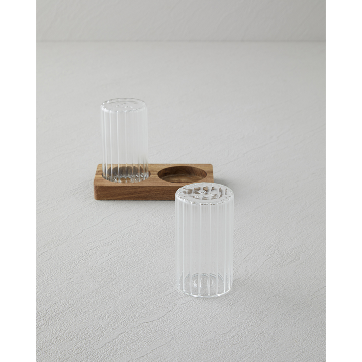 EH Lulia Acacia - Glass 2 Pcs Salt And Pepper Shaker 4.5X8 Cm Transparent