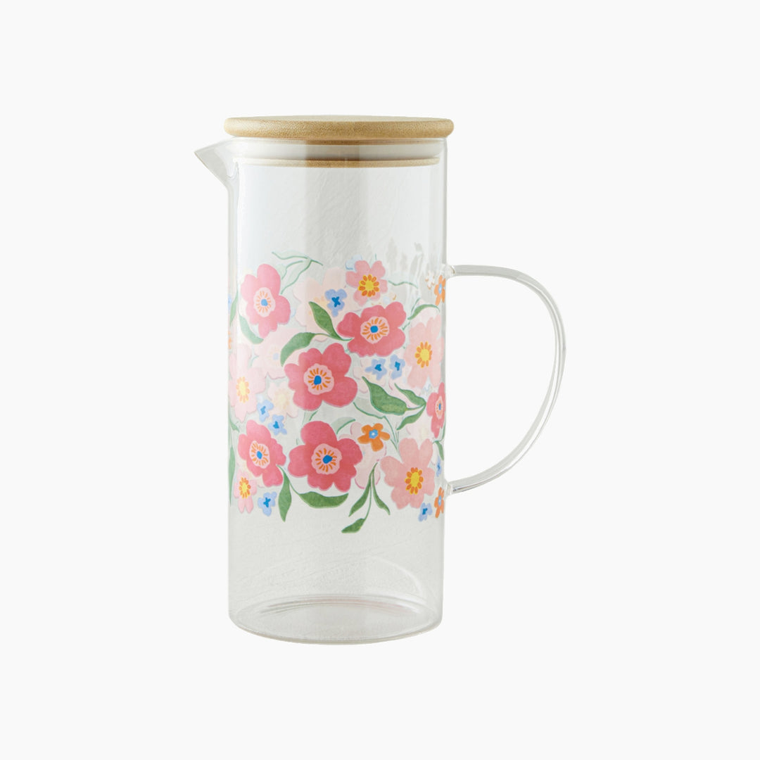 EH Joyfull Bloom Glass Jug 1500 Ml Colored