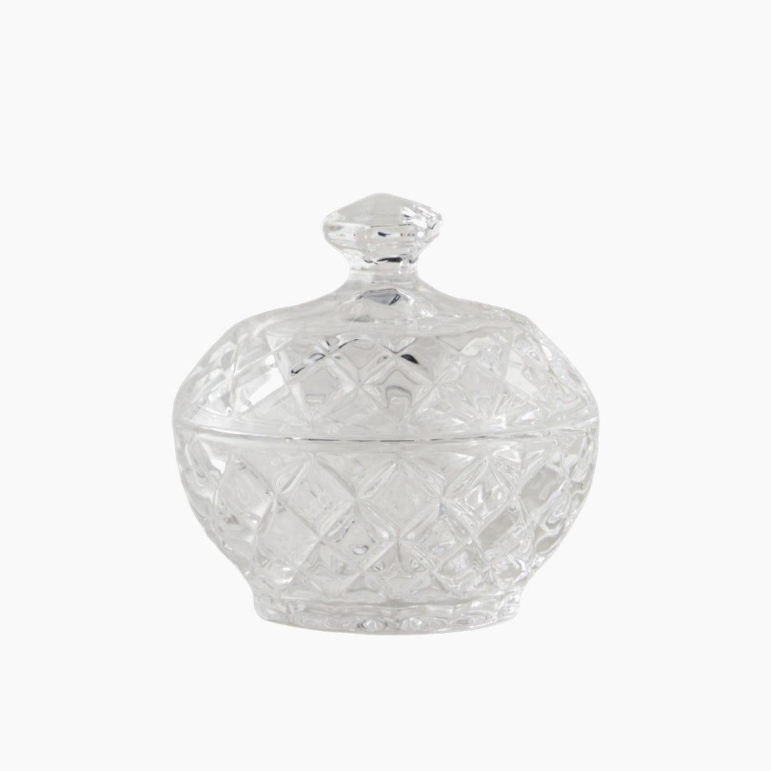 EH Diamond Gleam Glass Sugar Bowl 9,5X10 Cm Transparent
