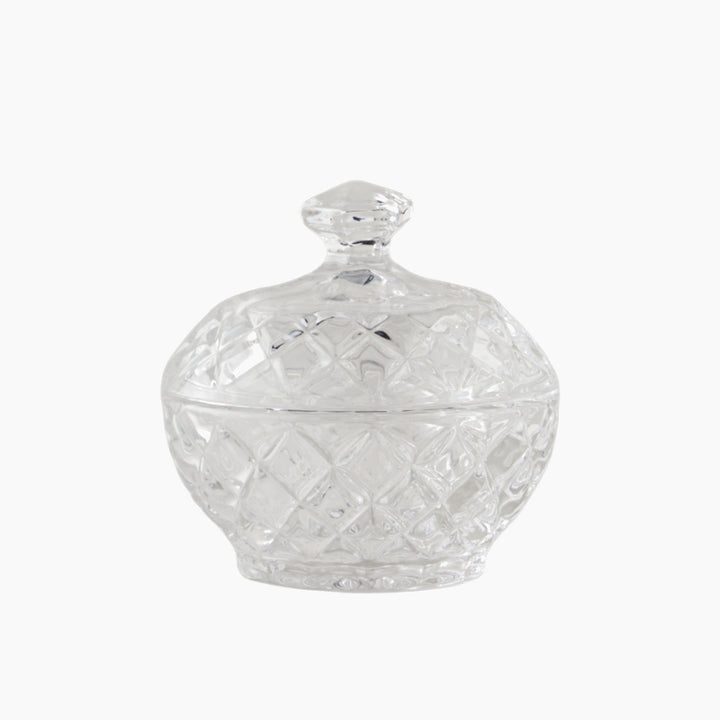 EH Diamond Gleam Glass Sugar Bowl 9,5X10 Cm Transparent
