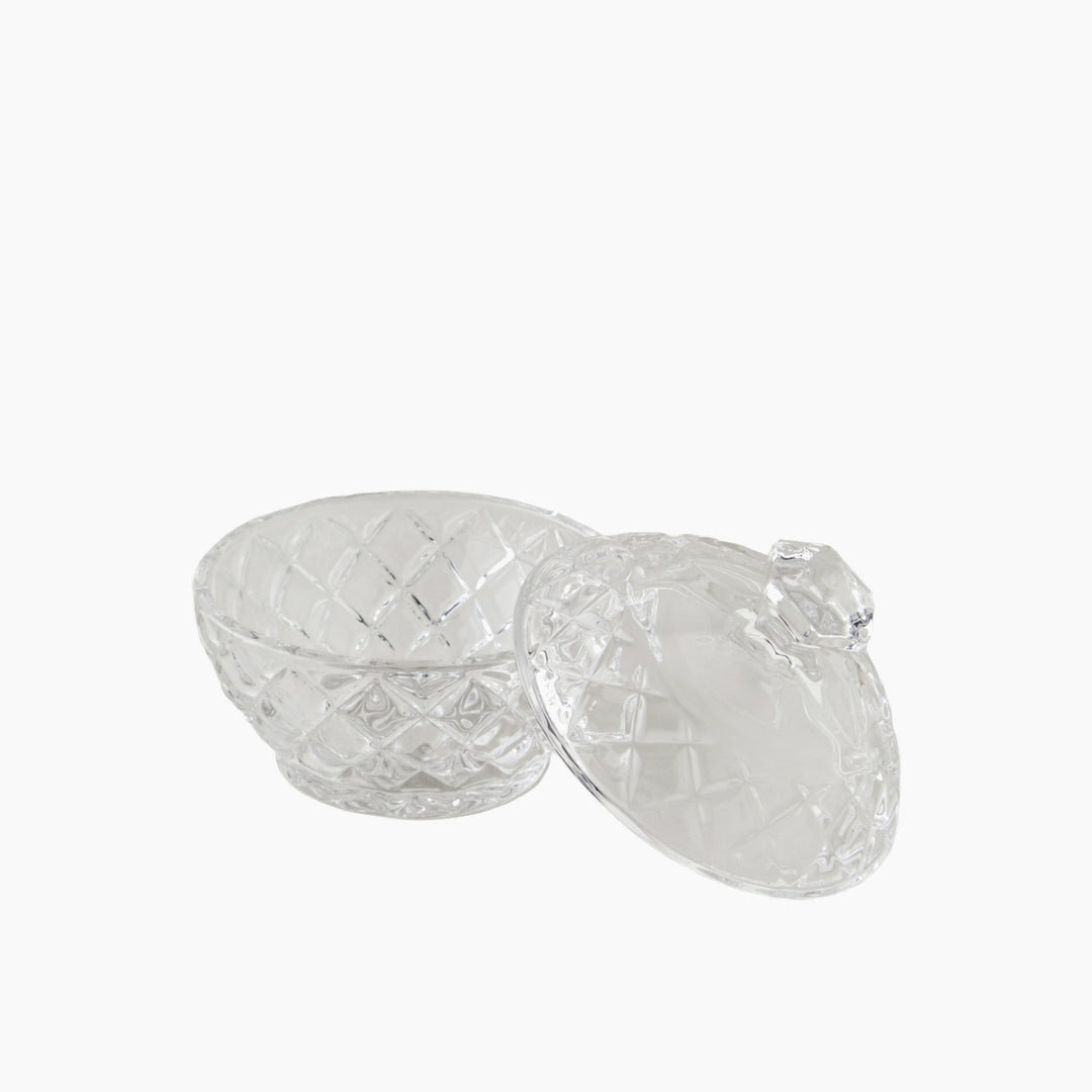 EH Diamond Gleam Glass Sugar Bowl 9,5X10 Cm Transparent