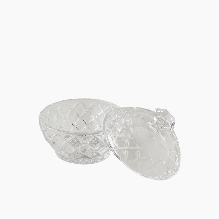 EH Diamond Gleam Glass Sugar Bowl 9,5X10 Cm Transparent