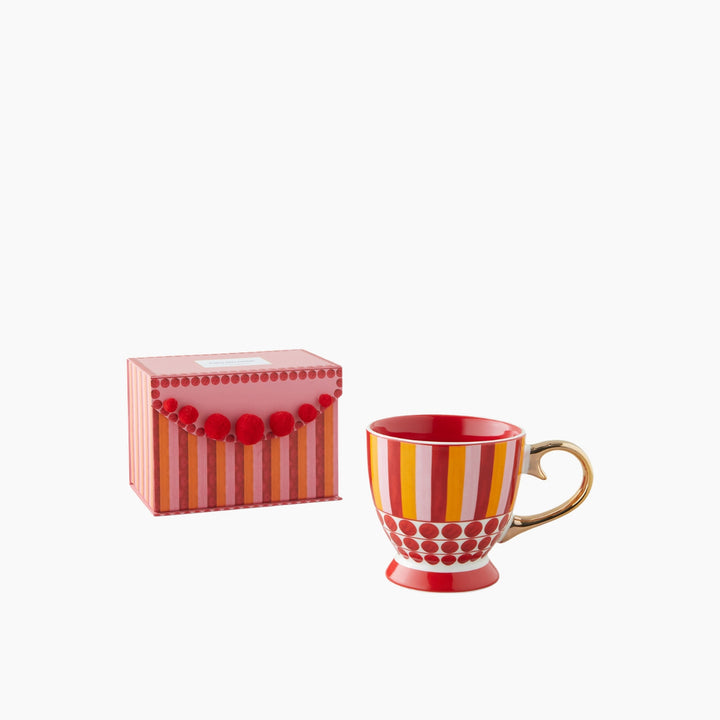 EH Bright Vionna New Bone China Mug 460 Ml Pink-Red-Orange