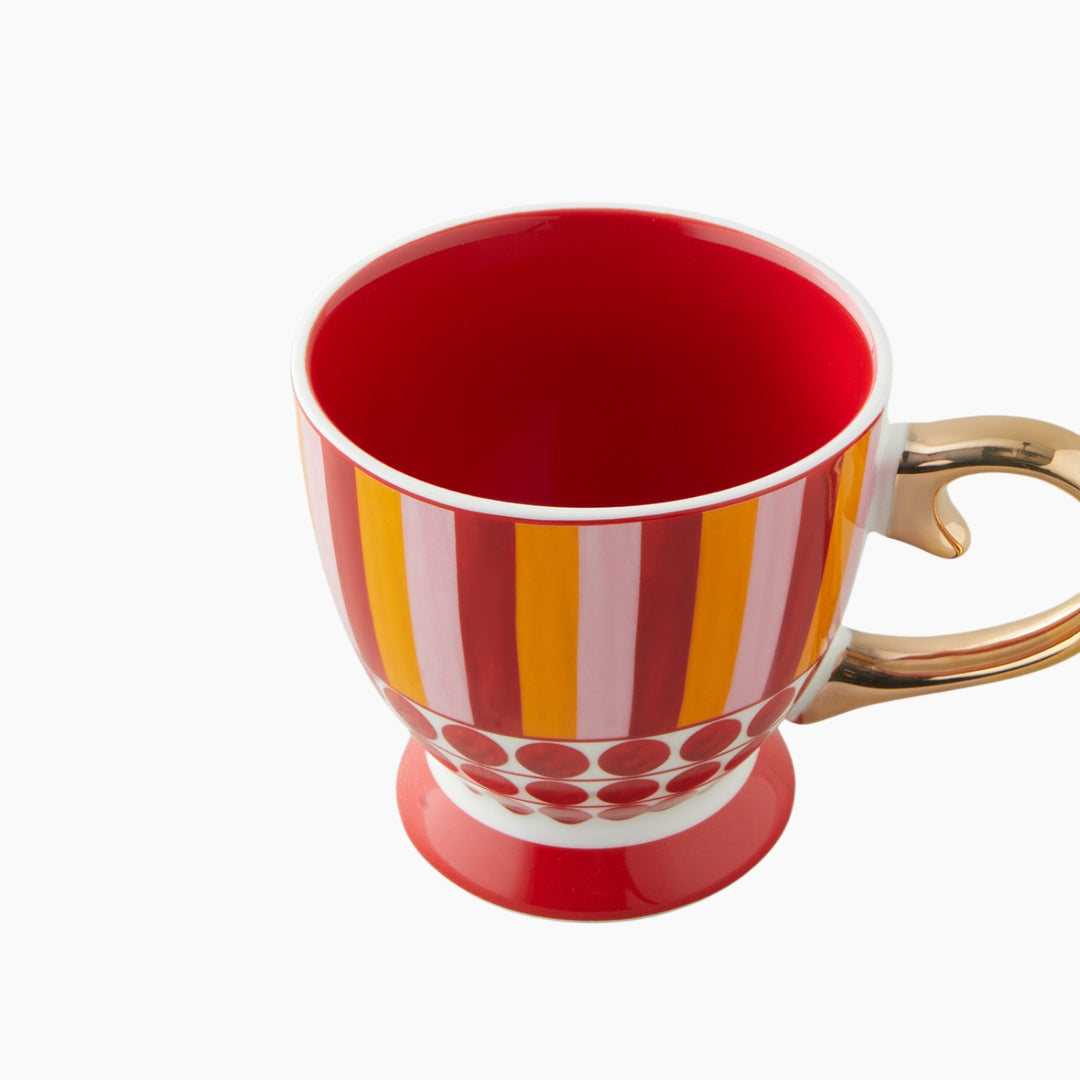 EH Bright Vionna New Bone China Mug 460 Ml Pink-Red-Orange
