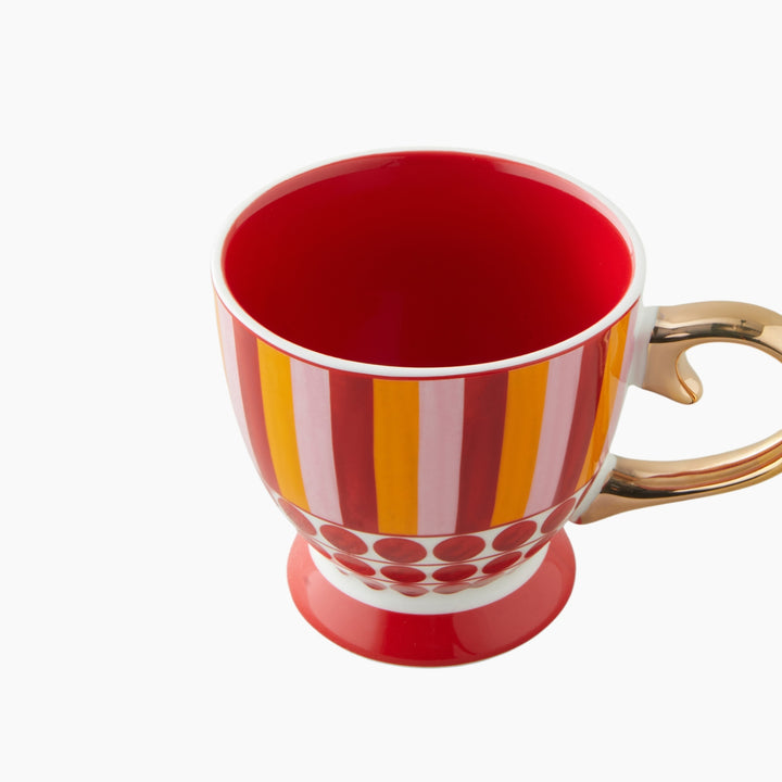 EH Bright Vionna New Bone China Mug 460 Ml Pink-Red-Orange