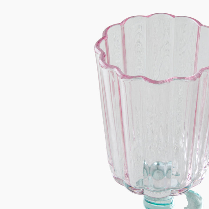 EH Springtime Glass 3 Pcs Glass 280 Ml Pink - Green