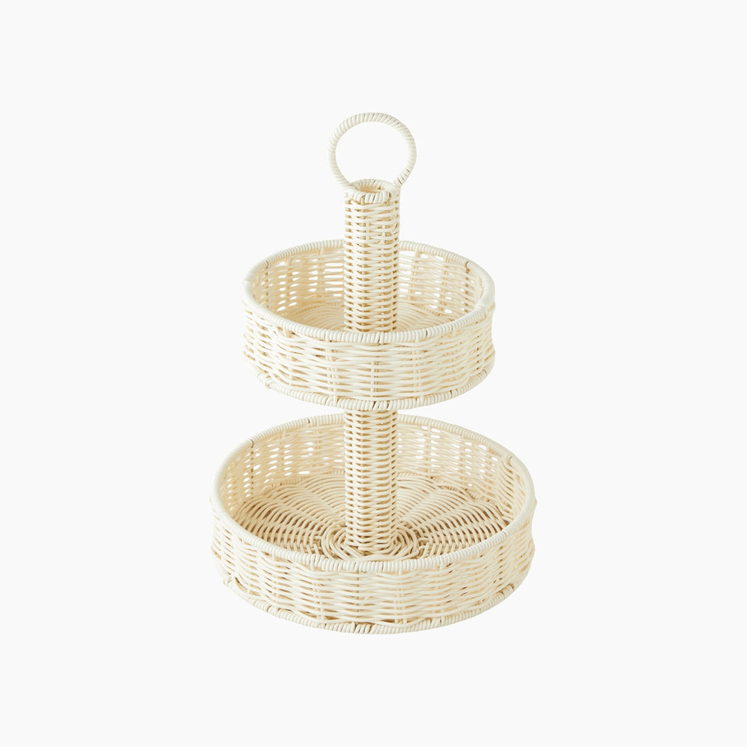EH Coastlinear Plastic Cookie Stand 20+27 Cm Cream