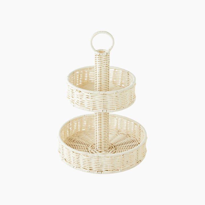 EH Coastlinear Plastic Cookie Stand 20+27 Cm Cream